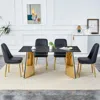 Streamdale Furniture Streamdale Premium Table & Chair Set Textured Table, Legs, Pu Chairs