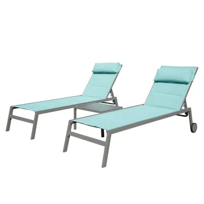 Streamdale Furniture Streamdale Premium Textile & Aluminum Lounge Chair Adjustable