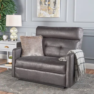 Streamdale Furniture Streamdale Premium Two-seat Power Recliner In Gray