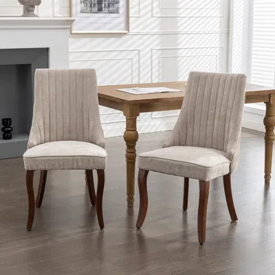 Streamdale Furniture Streamdale Premium Upholstered Dining Chairs With High Back Support For Enhanced Comfort