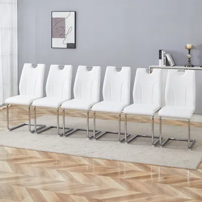 Streamdale Furniture Streamdale Pu Dining Chair Set (6-pack)
