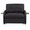 Streamdale Furniture Streamdale Pull Out Sofa Sleeper With Usb Charge And 2 Wing Table