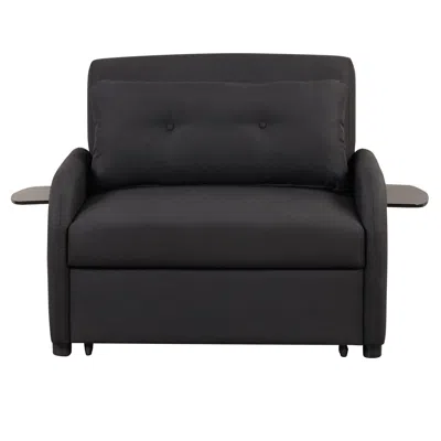 Streamdale Furniture Streamdale Pull Out Sofa Sleeper With Usb Charge And 2 Wing Table