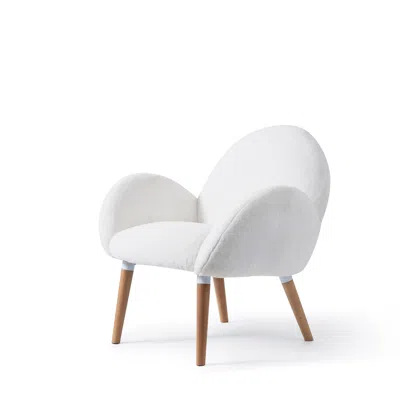 Streamdale Furniture Streamdale Pure Solid Wood Beech Frame Imitation Lamb Fabric Sofa Chair