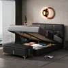 Streamdale Furniture Streamdale Queen Platform Bed With Hydraulic Storage