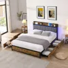 Streamdale Furniture Streamdale Queen Bed Frame With Storage And Tech