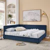 Streamdale Furniture Streamdale Queen Bed Frame With Tufted Backrest, Armrests, And Upholstery