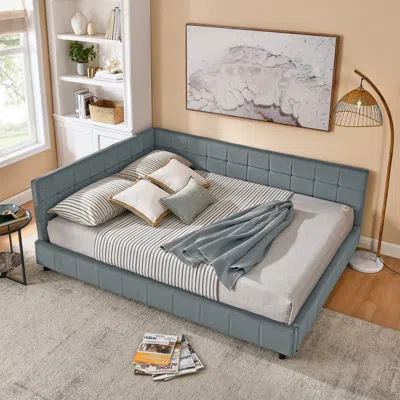 Streamdale Furniture Streamdale Queen Bed Frame With Tufted Sofa-style Headboard (queen Size)