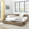 Streamdale Furniture Streamdale Queen Bed Frame With Upholstered Tufted Headboard And Armrests
