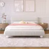 Streamdale Furniture Streamdale Queen Bed: Teddy Boucle, Curved Design
