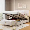 Streamdale Furniture Streamdale Queen Bedframe With Storage And Ottoman