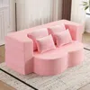 Streamdale Furniture Streamdale Queen Foldable Sofa Bed Futon Couch Sleeper In Pink
