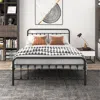 Streamdale Furniture Streamdale Queen Metal Bed Frame With Headboard & Footboard - Black