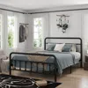 Streamdale Furniture Streamdale Queen Metal Bed Frame With Headboard, Black