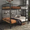 Streamdale Furniture Streamdale Queen Over Queen Black Metal Bunk Bed