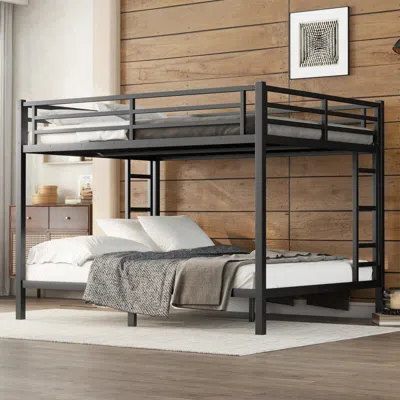 Streamdale Furniture Streamdale Queen Over Queen Bunk Bed With Noise Reduction