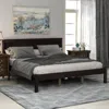 Streamdale Furniture Streamdale Queen Platform Bed Frame, Wood Slats In Brown