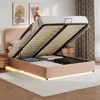 Streamdale Furniture Streamdale Queen Platform Bed With Storage, Rgb Led, Speaker
