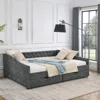 Streamdale Furniture Streamdale Queen Size Daybed With Drawers Upholstered Tufted Sofa Bed