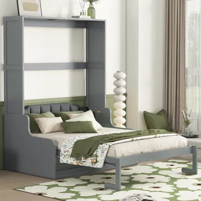 Streamdale Furniture Streamdale Queen Size Murphy Bed Wall Bed With Cushion