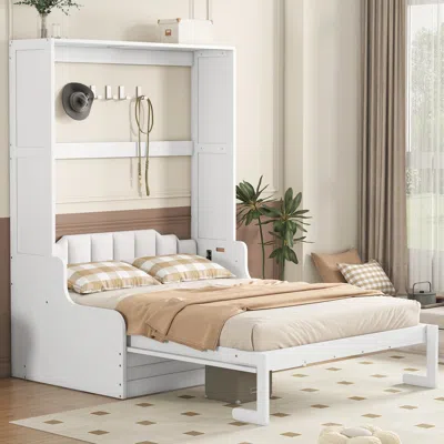 Streamdale Furniture Streamdale Queen Size Murphy Bed Wall Bed With Cushion