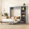 Streamdale Furniture Streamdale Queen Size Murphy Bed Wall Bed With Shelves