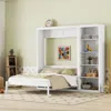 Streamdale Furniture Streamdale Queen Size Murphy Bed Wall Bed With Shelves