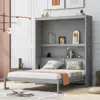 Streamdale Furniture Streamdale Queen Size Murphy Bed Wall Bed With Shelves
