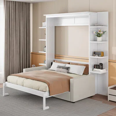 Streamdale Furniture Streamdale Queen Size Murphy Bed Wall Bed With Sofa