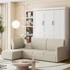 Streamdale Furniture Streamdale Queen Size Murphy Bed Wall Bed With Sofa And Shelves