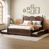 Streamdale Furniture Streamdale Queen Size Platform Bed With 2 Big Drawers, Twin Xl Size Trundle