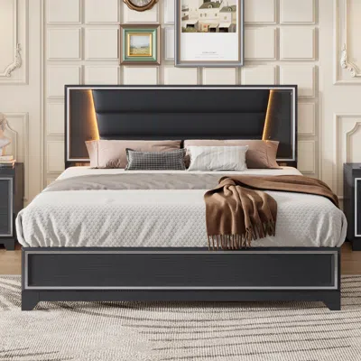 Streamdale Furniture Streamdale Queen Size Pu Upholstered Bed