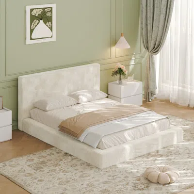 Streamdale Furniture Streamdale Queen Size Sherpa Cloud Bed Surround - Soft Padded Anti-collision Frame