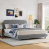 Streamdale Furniture Streamdale Queen Size Teddy Fleece Upholstered Platform Bed