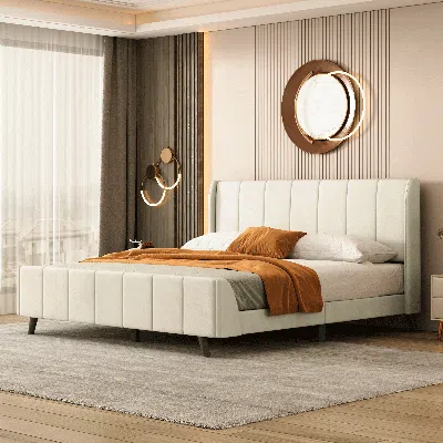 Streamdale Furniture Streamdale Queen Size Upholstered Platform Bed