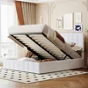 Streamdale Furniture Streamdale Queen Size Upholstered Platform Bed With A Hydraulic Storage System