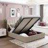 Streamdale Furniture Streamdale Queen Size Upholstered Platform Bed With Hydraulic Storage System