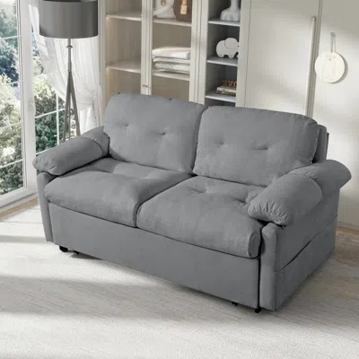 Streamdale Furniture Streamdale Queen Sleeper Sofa Bed With Storage - Grey