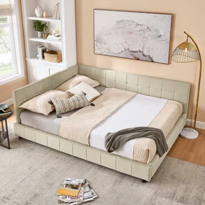 Streamdale Furniture Streamdale Queen Upholstered Bed Frame With Comfortable Backrest