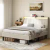 Streamdale Furniture Streamdale Queen Upholstered Platform Bed Frame With Headboard