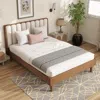 Streamdale Furniture Streamdale Queen Wood Bed Piano Key Headboard Wheat In Multi