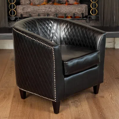 Streamdale Furniture Streamdale Quilted Elegance Mia Club Chair With Studs And Comfort