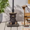 Streamdale Furniture Streamdale Quirkily Refreshing Dark Brown Umbrella Base With Hand-crafted Details