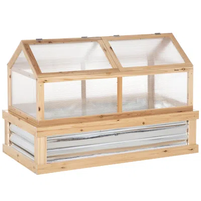 Streamdale Furniture Streamdale Raised Garden Bed With Polycarbonate Greenhouse