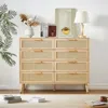 Streamdale Furniture Streamdale Rattan Double Dresser, 47.2"w X 15.8"d X 37.4"h