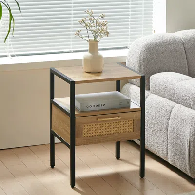 Streamdale Furniture Streamdale Rattan End Table With Drawer