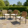 Streamdale Furniture Streamdale Rattan Patio Chairs Set With Cushions