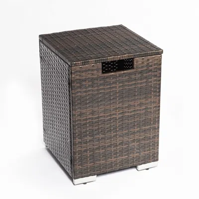 Streamdale Furniture Streamdale Rattan Propane Tank Cover Gas Bottle Cover Outdoor Wicker Gas