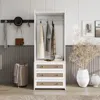 Streamdale Furniture Streamdale Rattan Wardrobe With 3 Drawers