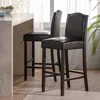 Streamdale Furniture Streamdale Rec. Leather Barstools (set Of 2) W/ Rubberwood Legs